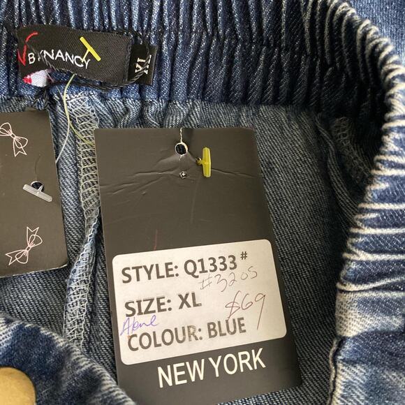 Vintage blue denim midi skirt - Picture 4 of 4